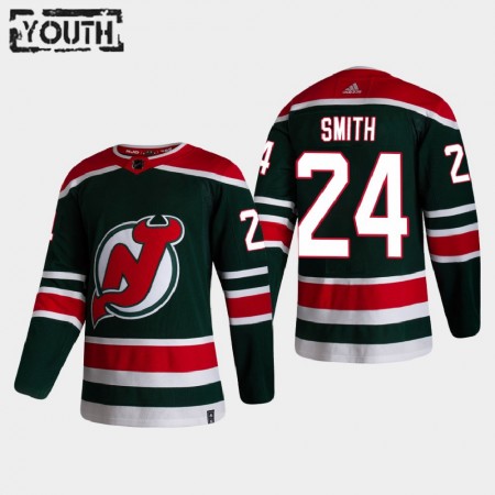 New Jersey Devils tröja Ty Smith 24 2020-21 Reverse Retro Authentic - NHL Tröjor Barn